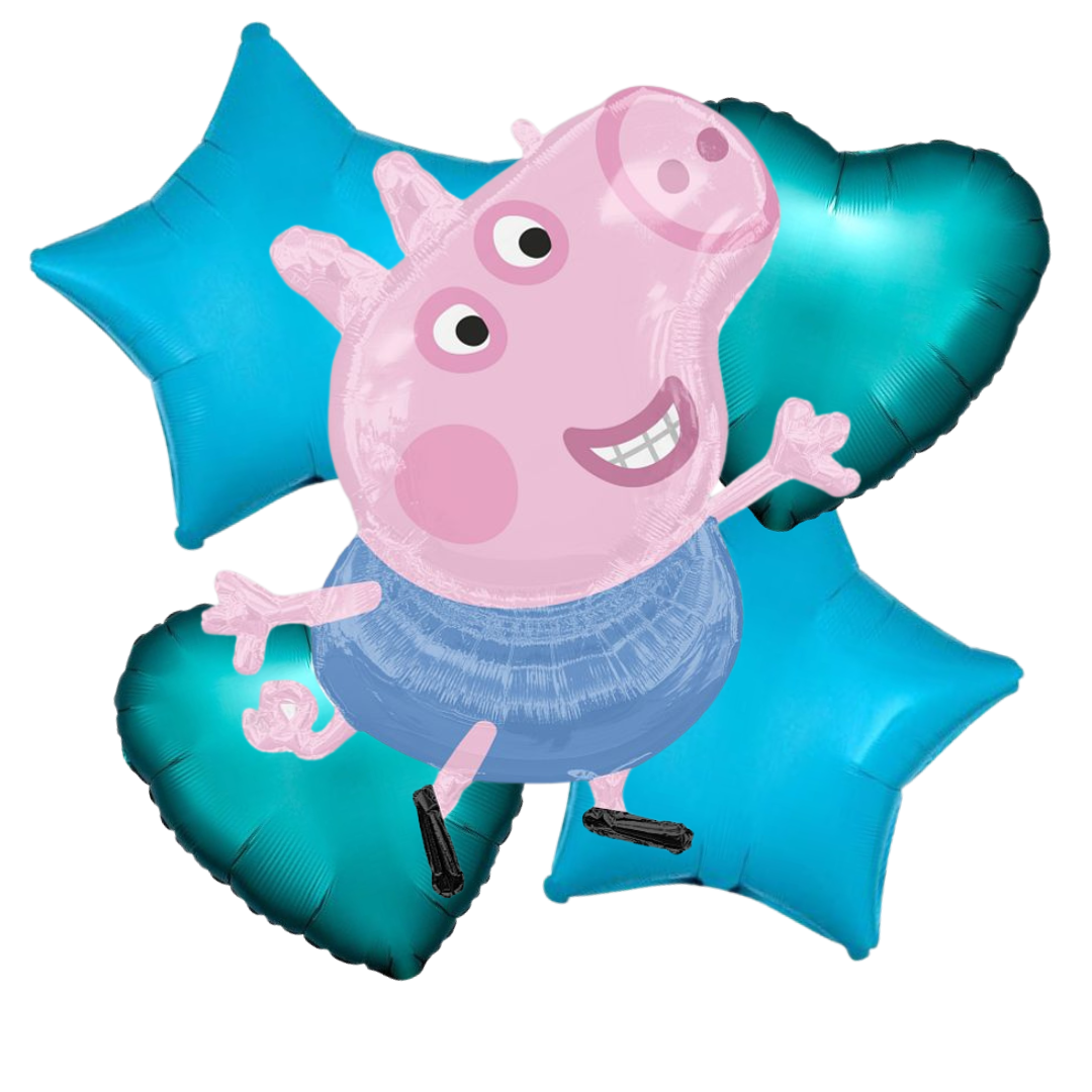 Peppa Pig Themed Balloon Garland Kit George Pig