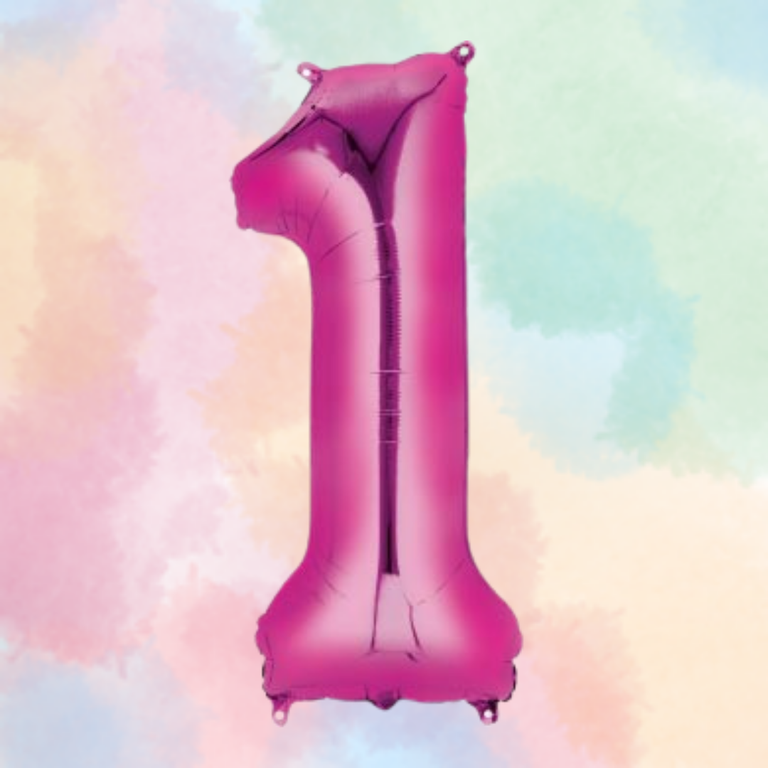 FOIL BALLOON LARGE CERISE PINK ONE 1