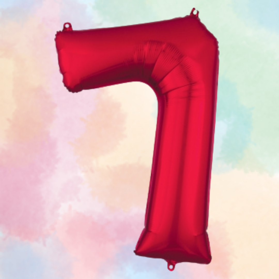 FOIL BALLOON LARGE RED SEVEN 7