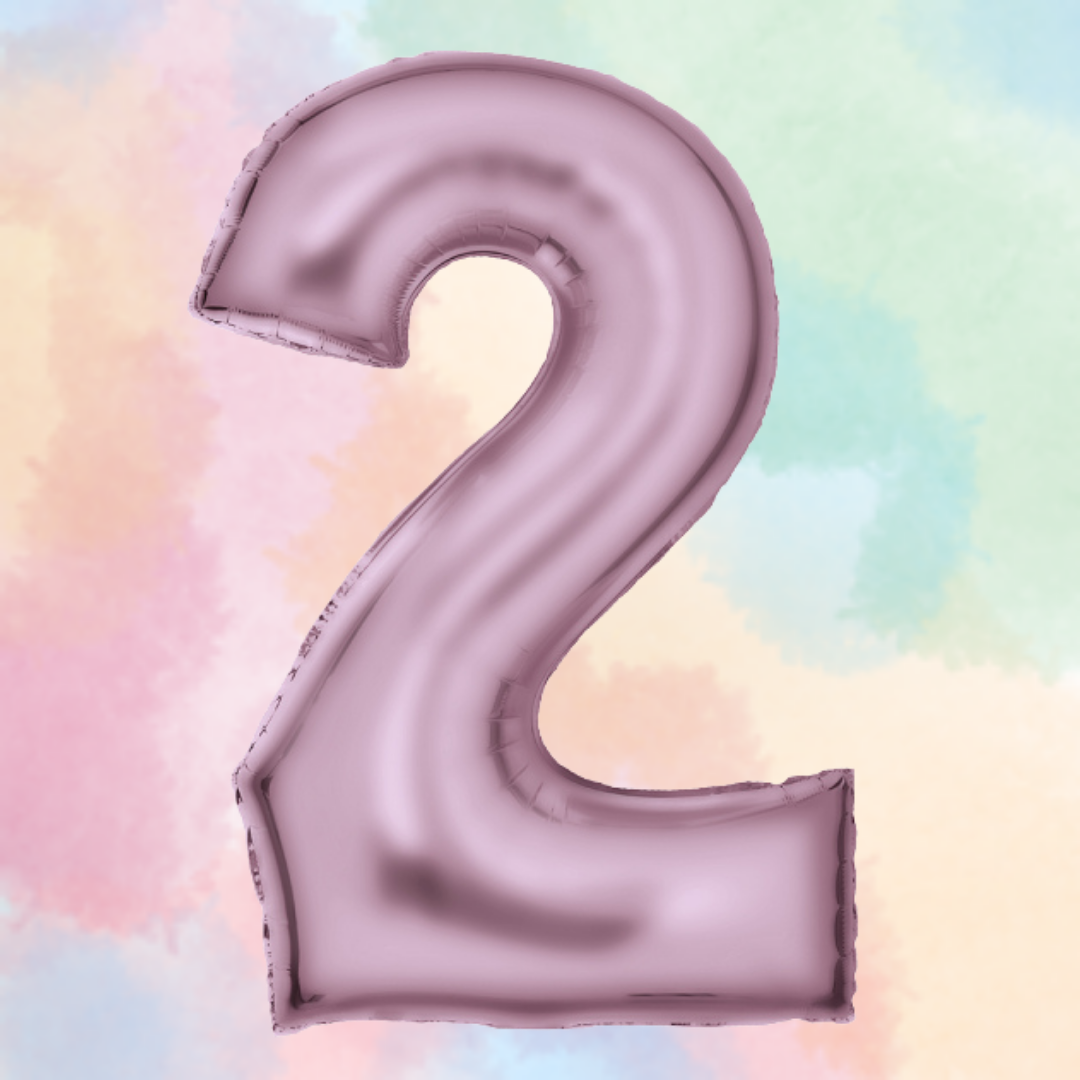 FOIL BALLOON LARGE PASTEL PINK TWO 2