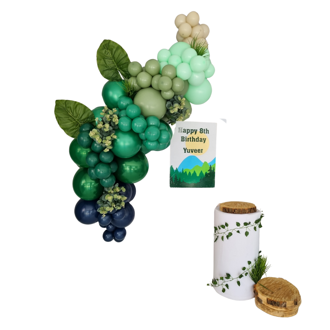 MEDIUM BALLOON GARLAND Banner and Plinth Event Decor