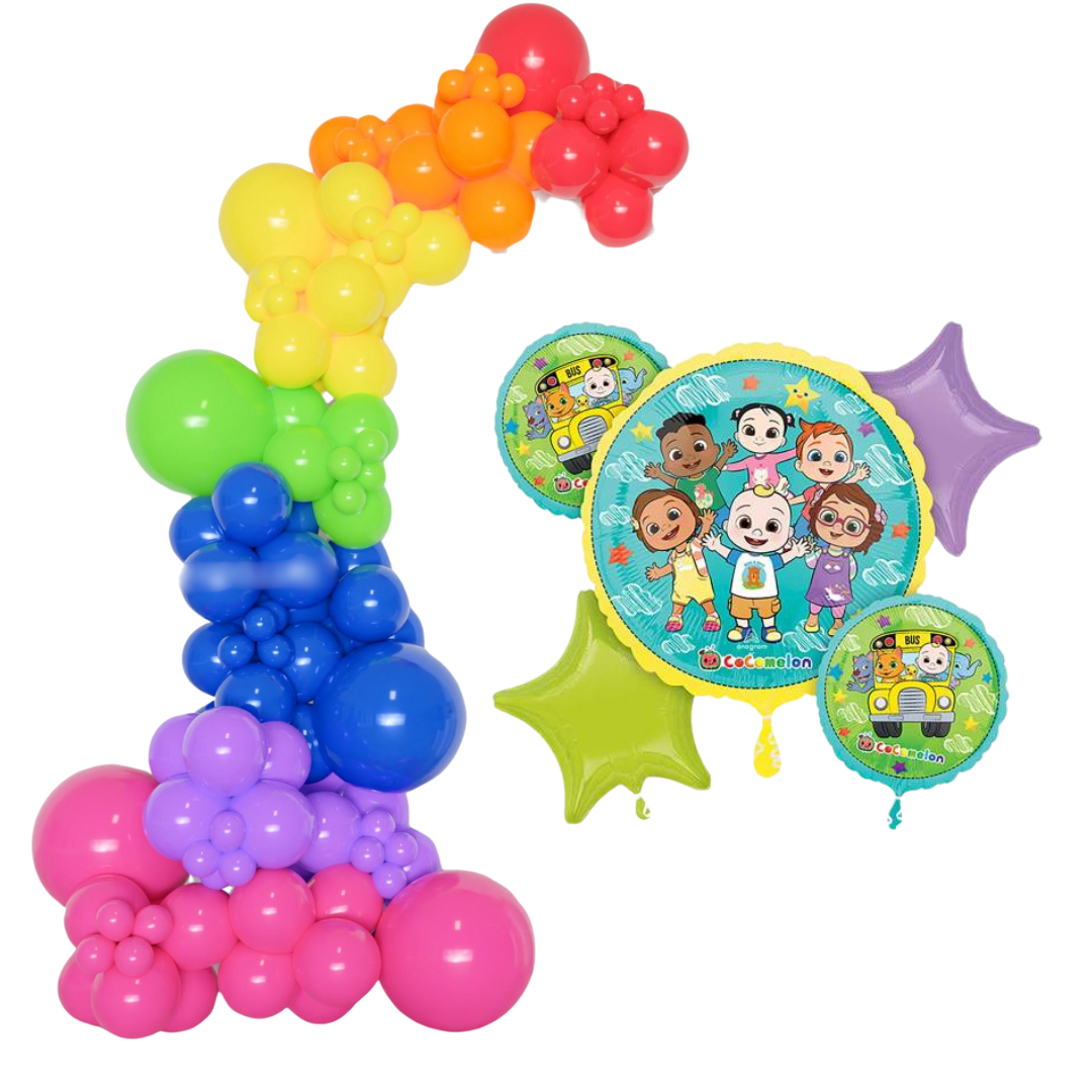 Cocomelon Themed Rainbow Balloon Garland Kit