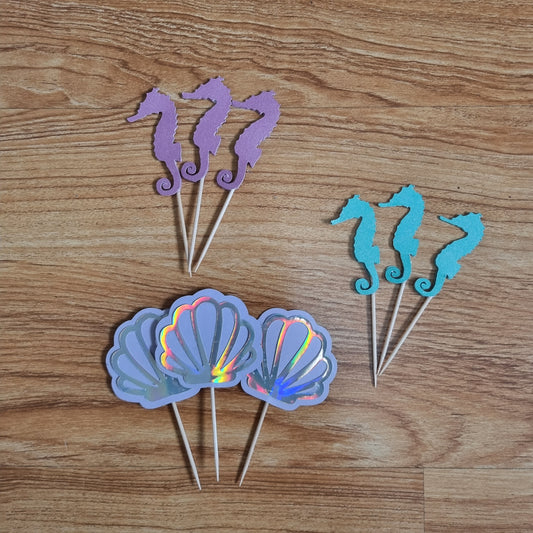 MERMAID UNDER THE SEA  CUPCAKE MINI TOPPERS |Personalized Party Decor South Africa