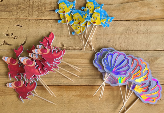 ARIEL CUPCAKE MINI TOPPERS |Personalized Party Decor South Africa