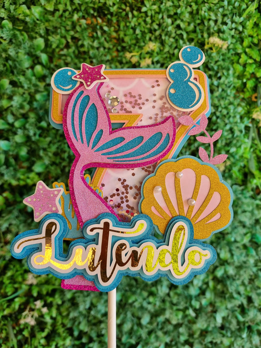 MERMAID CAKE TOPPER  B Personalized Cake Toppers South Africa