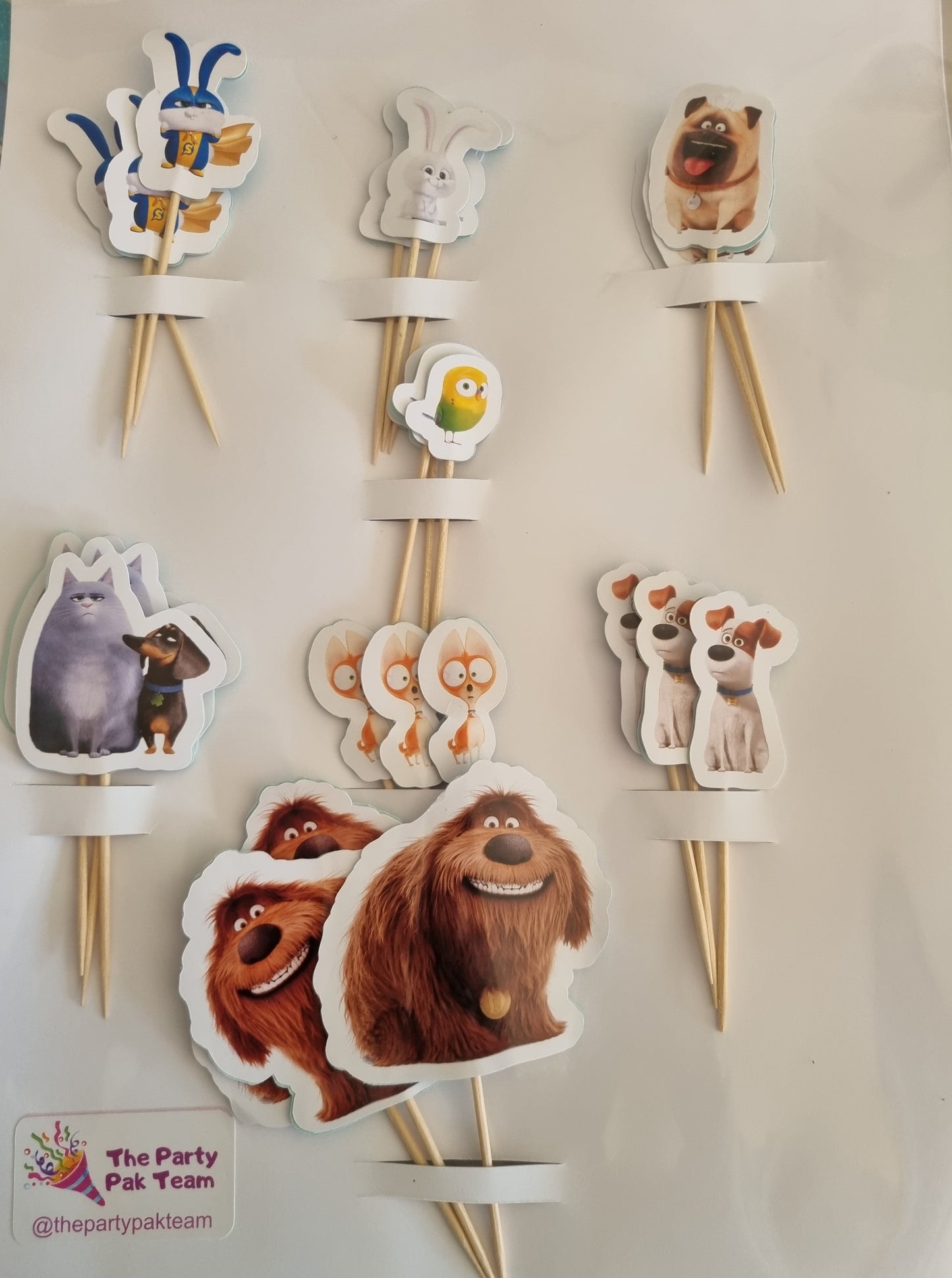 SECRET LIFE OF PETS CUPCAKE TOPPER SET OF 12 birthday party themed decor