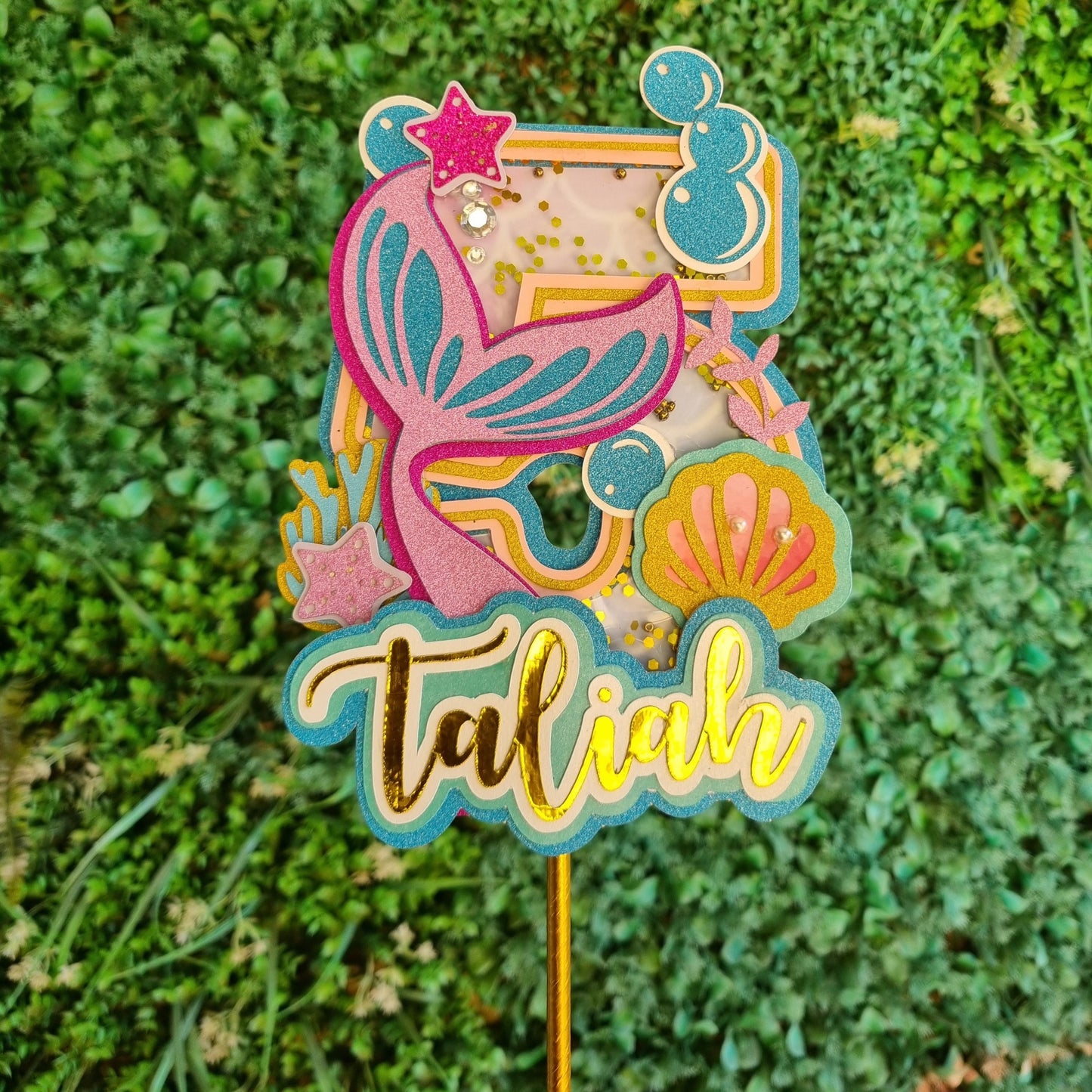 MERMAID CAKE TOPPER B