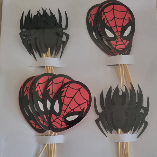SPIDERMAN CUPCAKE MINI TOPPERS |Personalized Party Decor South Africa