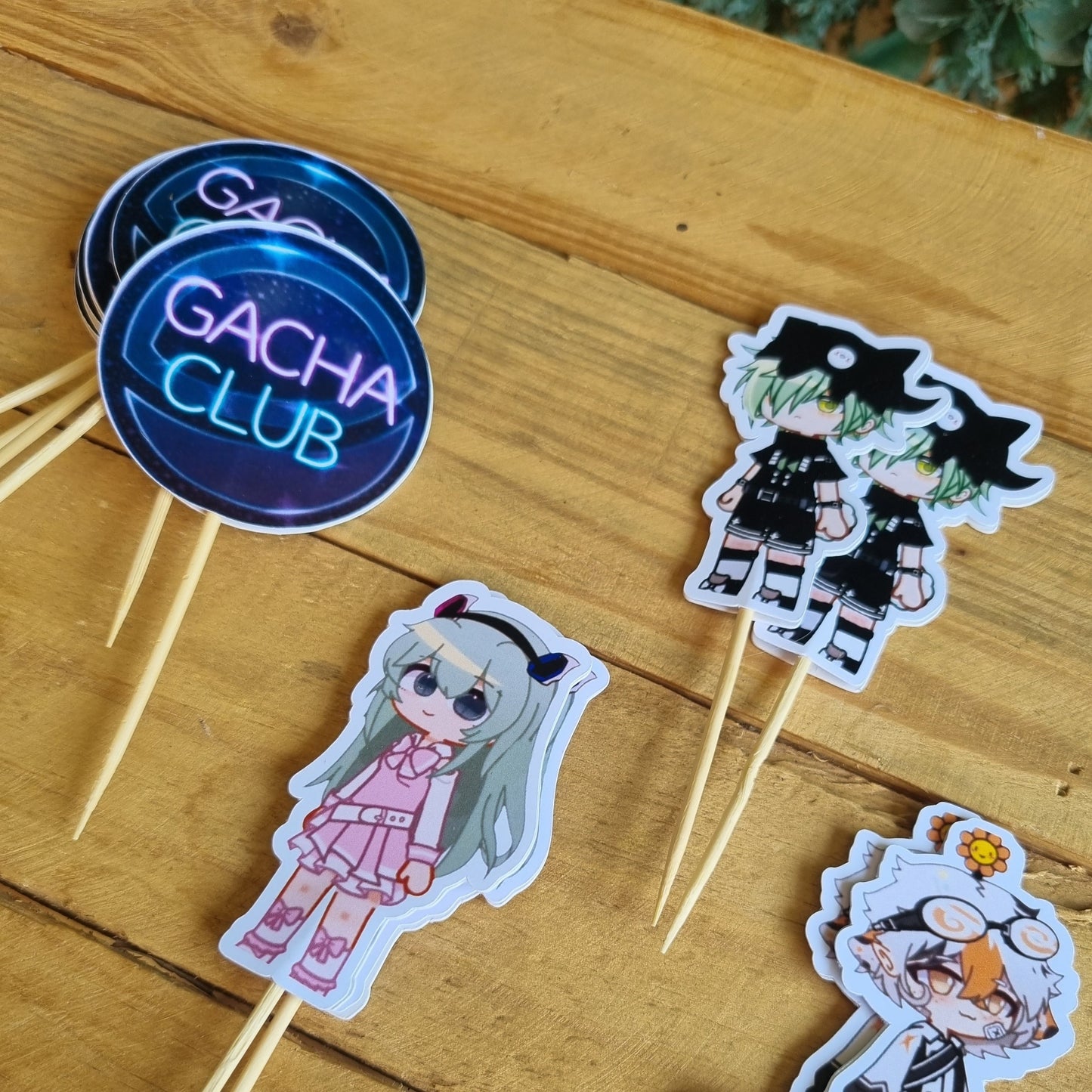 GACHA CLUB CUPCAKE TOPPER SET OF 12 birthday party themed decor