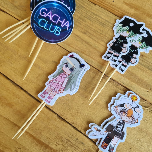 GACHA CLUB CUPCAKE MINI TOPPERS |Personalized Party Decor South Africa