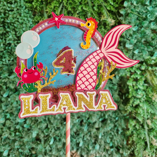 MERMAID CAKE TOPPER C Personalized Cake Toppers South Africa