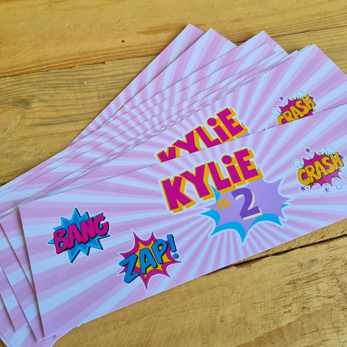 SUPERGIRL SUPERHERO BOTTEL LABELS SET OF 4 birthday party themed decor personalized with name and age