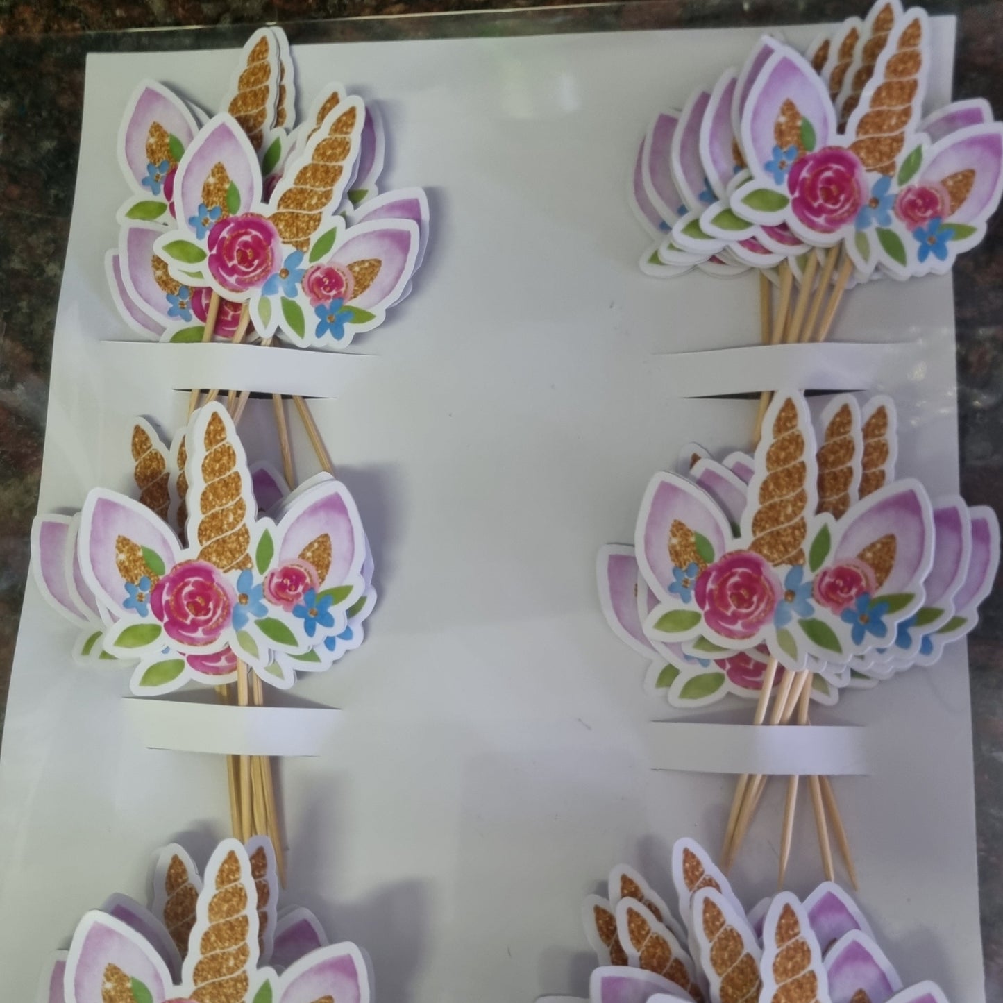 UNICORN CUPCAKE MINI TOPPERS |Personalized Party Decor South Africa