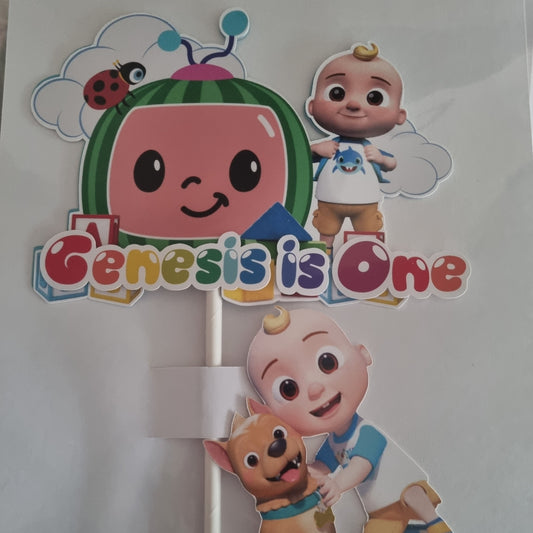 COCOMELON CAKE TOPPER B Personalized Cake Toppers South Africa