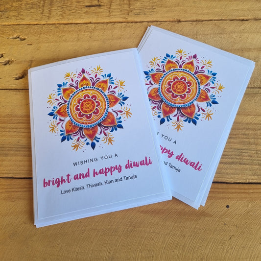 DIWALI DEEPAVALI THEMED STICKERS SET OF 12