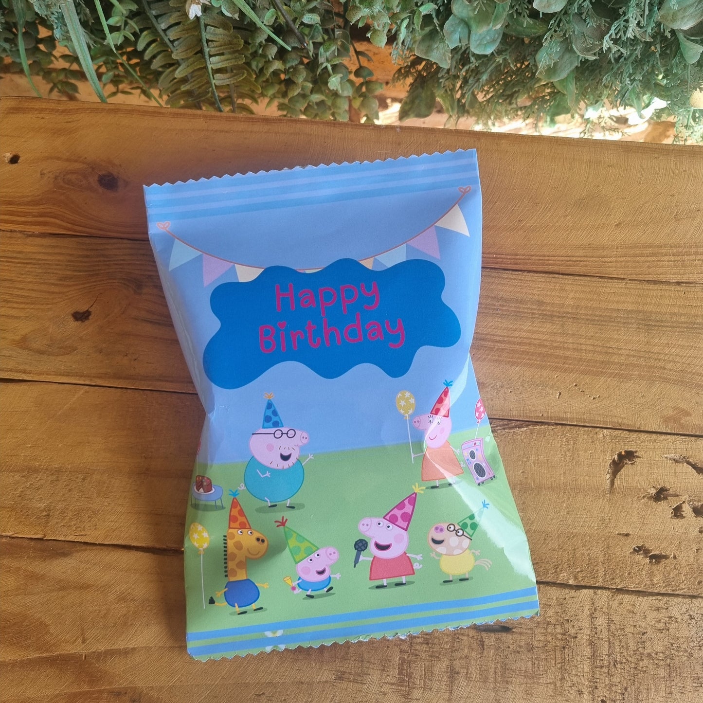 Peppa Pig Chip Bag Party Pack Set of 10 Muddy Puddles Blue