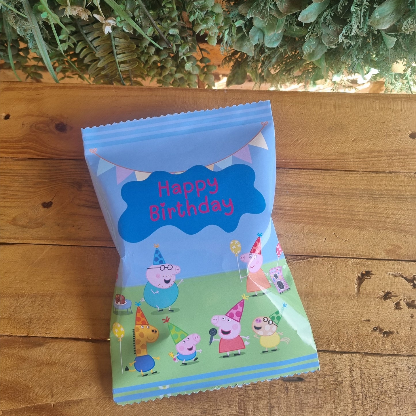 Peppa Pig Chip Bag Party Pack Set of 10 Muddy Puddles Blue