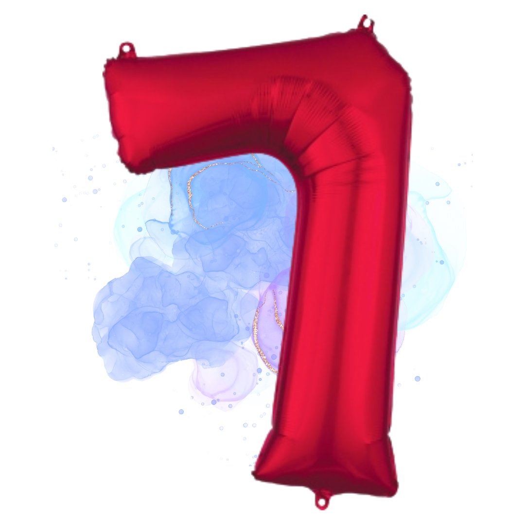 FOIL BALLOON LARGE RED SEVEN 7