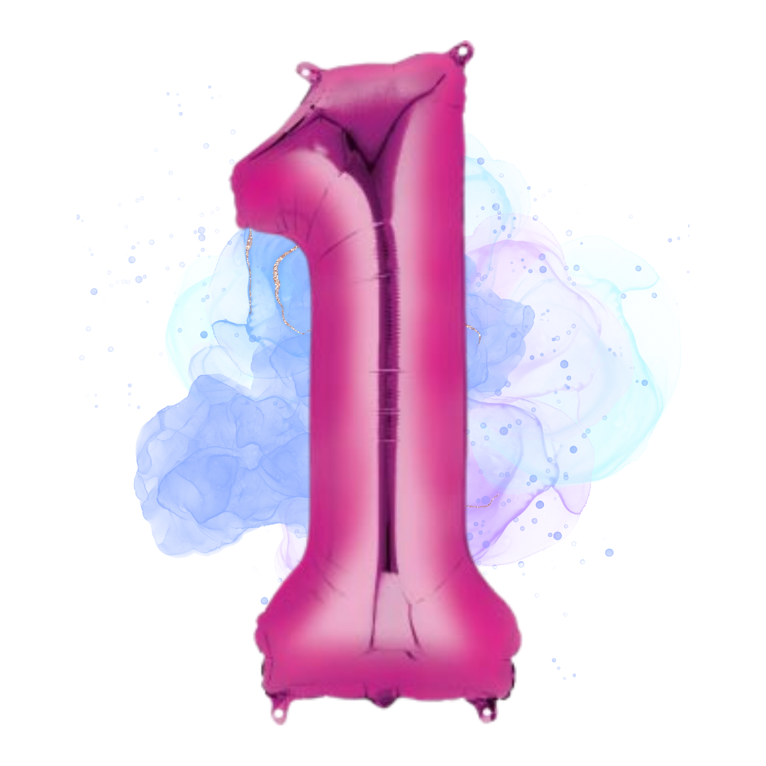 FOIL BALLOON LARGE CERISE PINK ONE 1