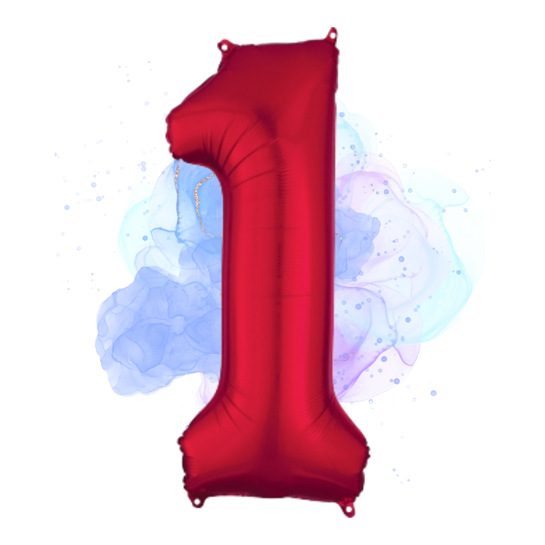FOIL BALLOON LARGE RED ONE 1