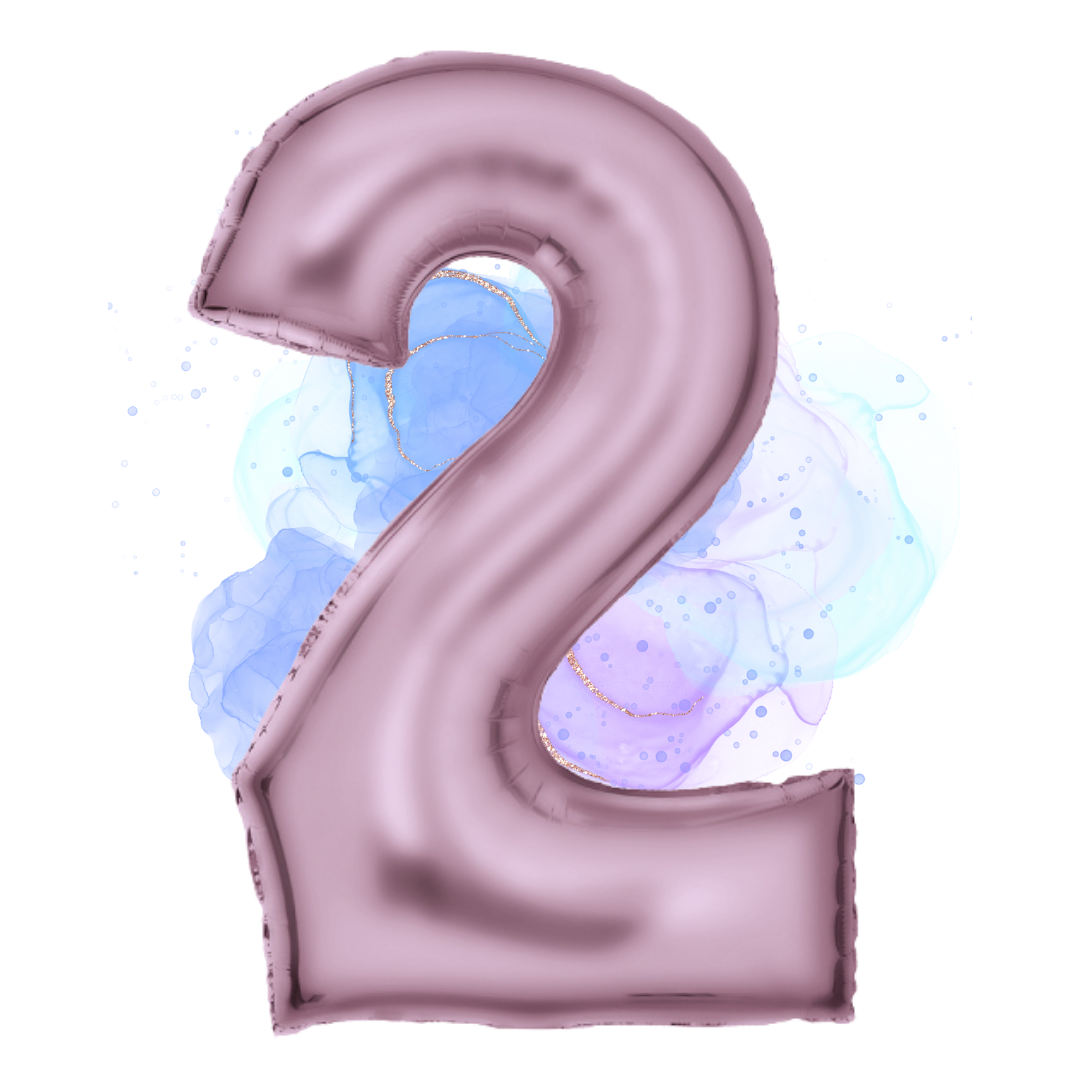 FOIL BALLOON LARGE PASTEL PINK TWO 2