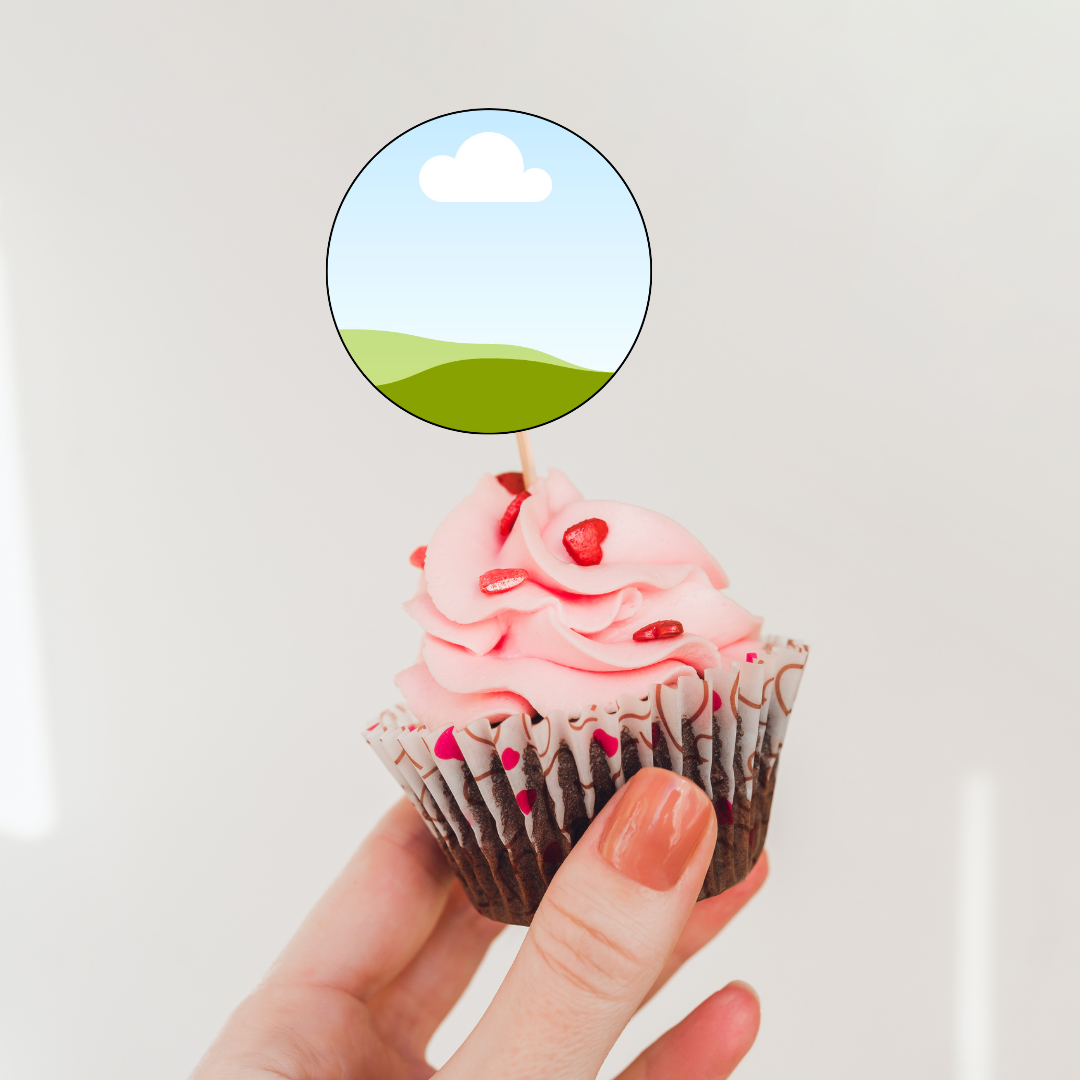 Custom Mini CUPCAKE TOPPER SET OF 12 birthday party themed decor