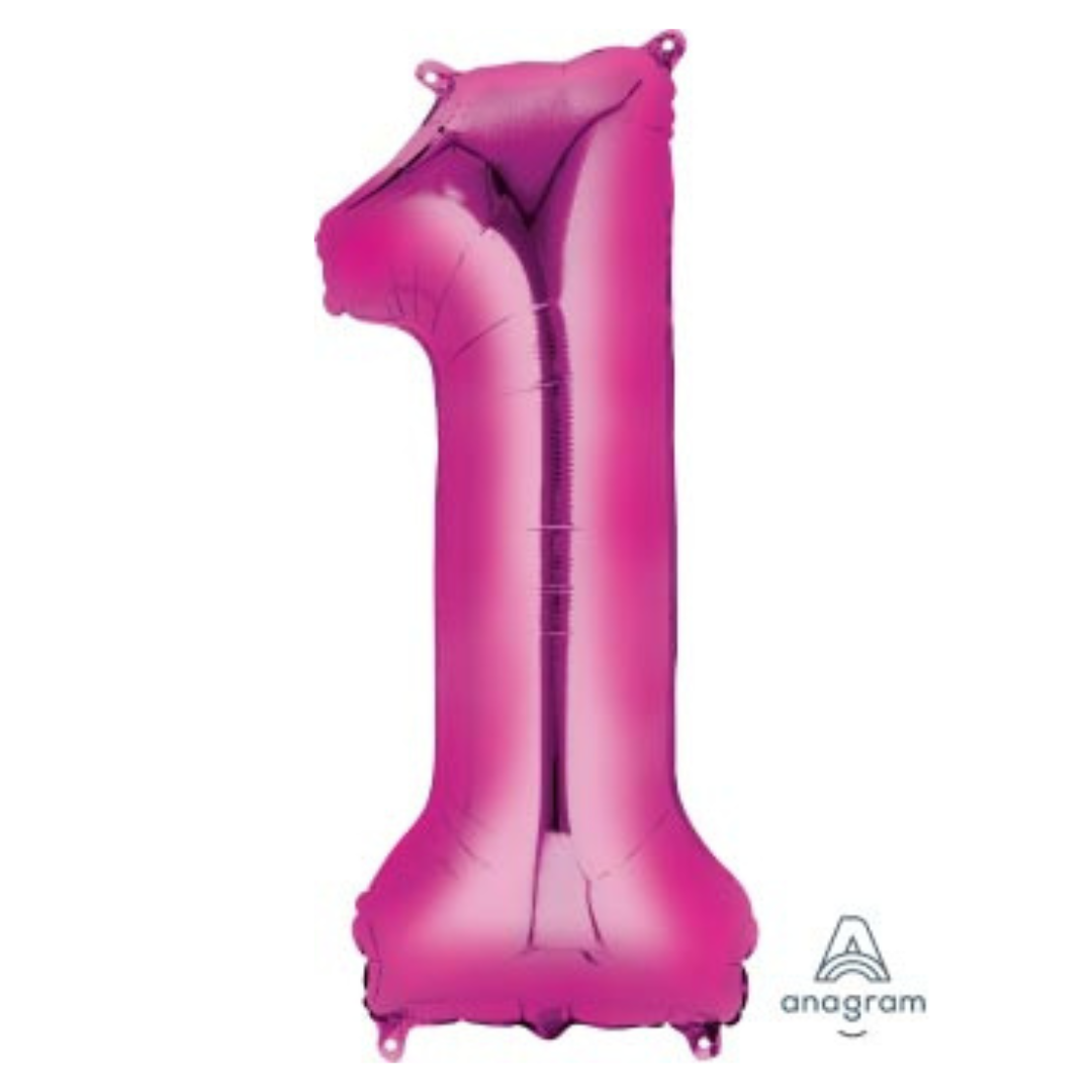 FOIL BALLOON LARGE CERISE PINK ONE 1