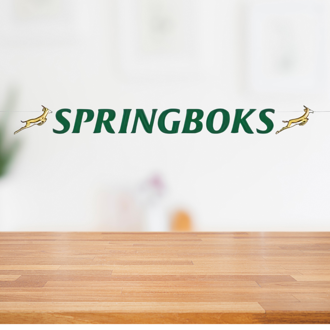 Springbok Themed Paper Banner – 2m