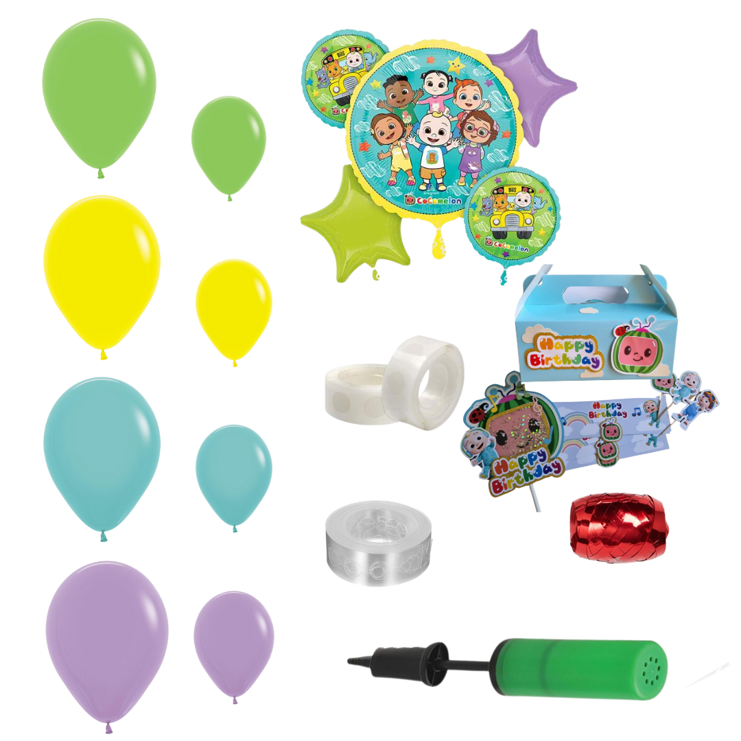 Cocomelon Themed 289-Piece Balloon Garland Kit Blue