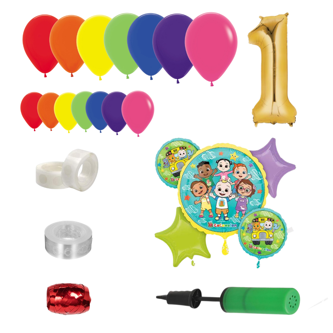 Cocomelon Themed  Rainbow Balloon Garland Kit Number 1