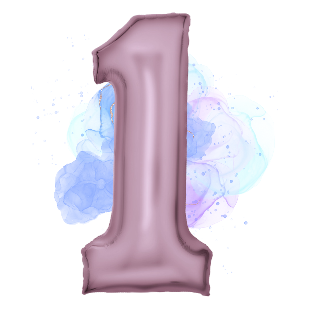 FOIL BALLOON LARGE PASTEL PINK ONE 1
