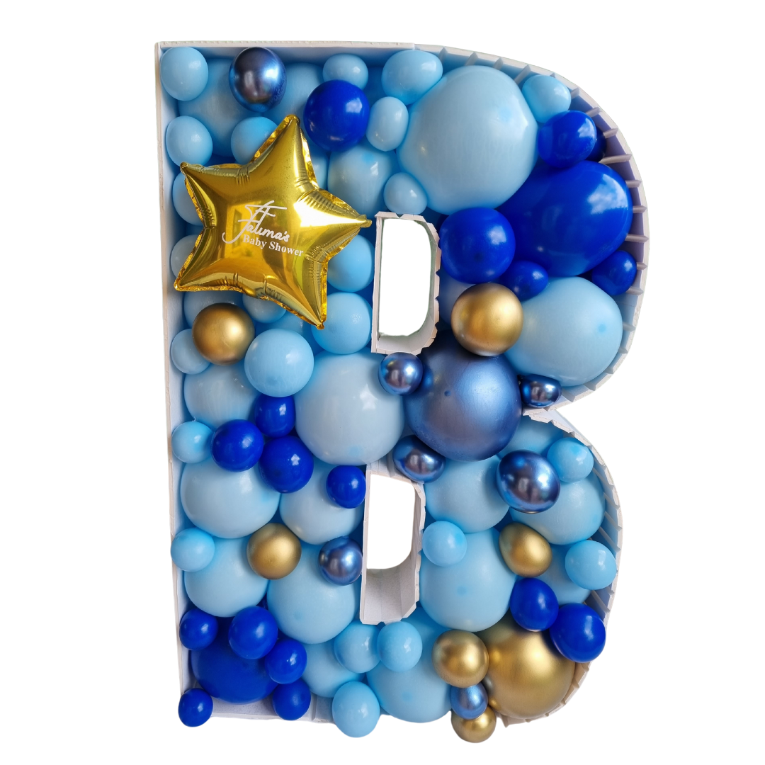 PERSONALIZED BALLOON MOSAIC Numbers and Letters 80cm Tall. Birthday Decor, Baby Shower Bridal Shower,