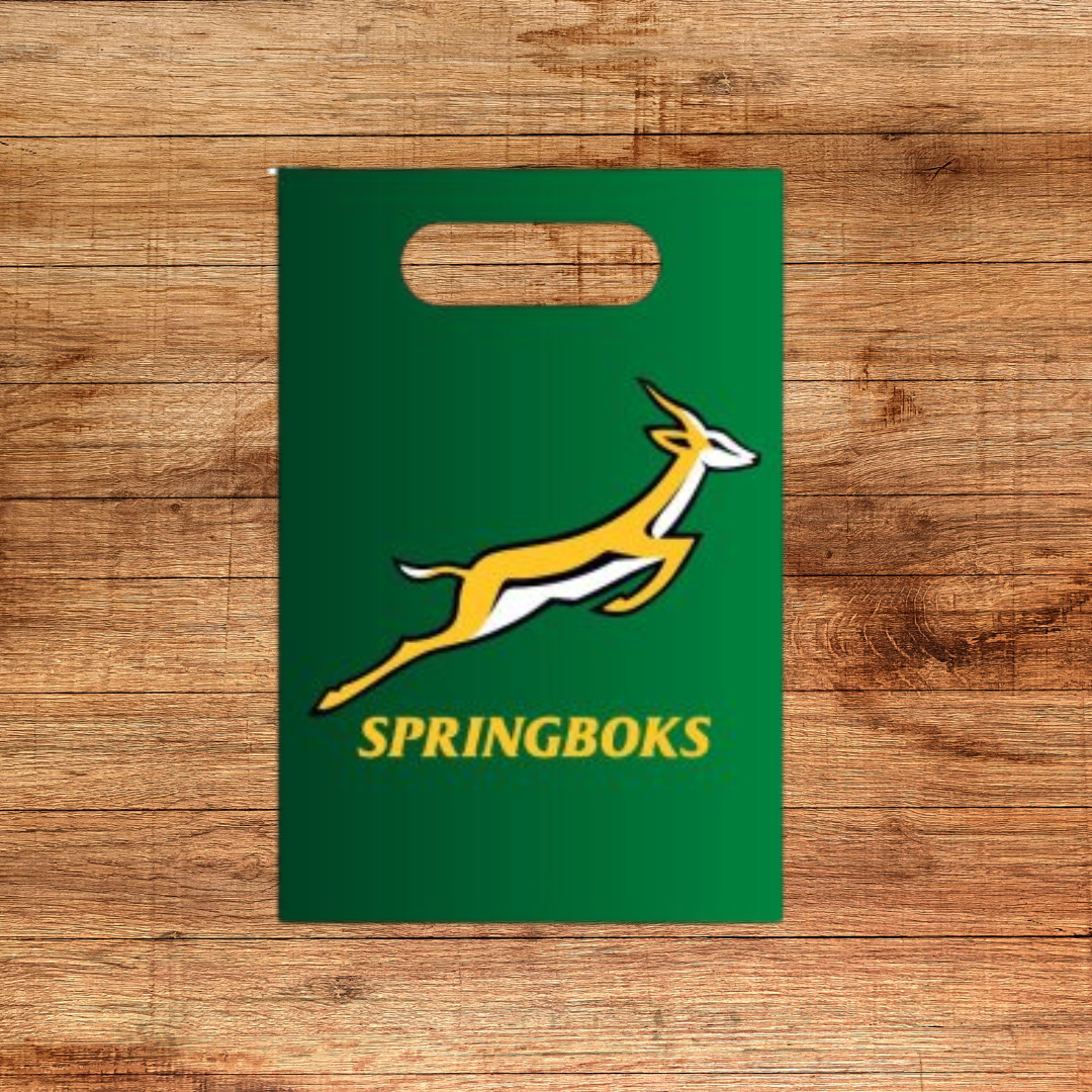 Springbok-Themed Paper Party Bags β Pack of 8