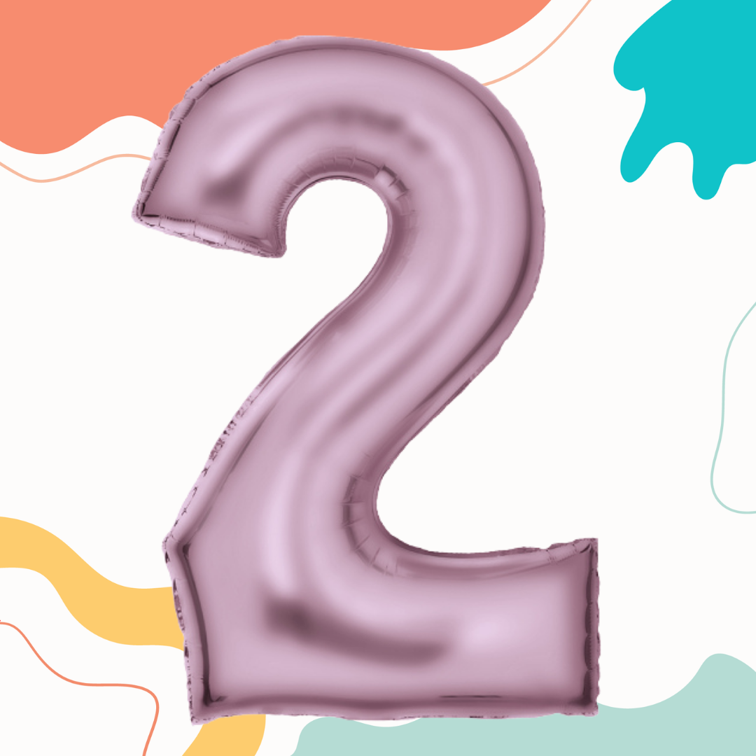 FOIL BALLOON LARGE PASTEL PINK TWO 2