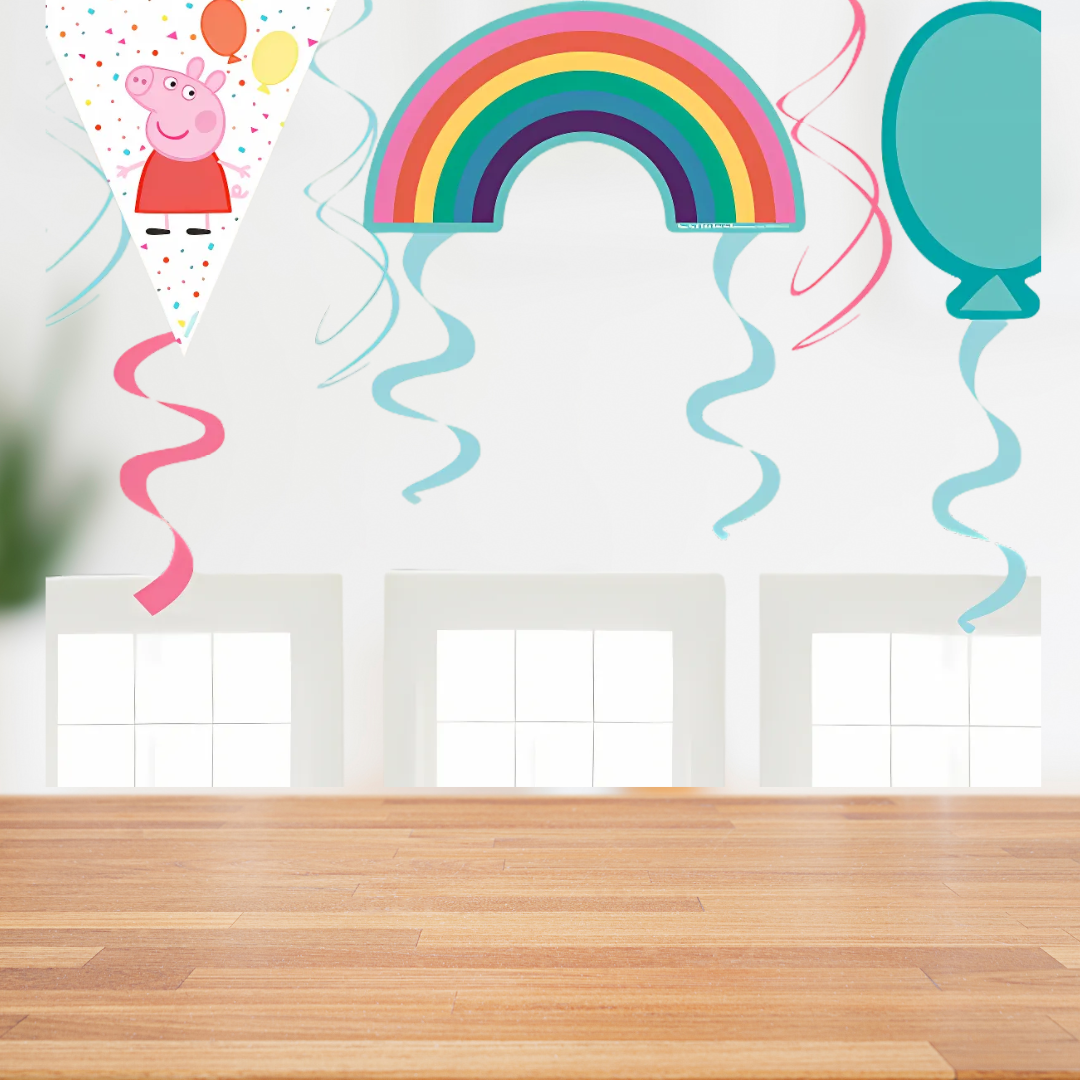 Peppa Pig Swirl Decorations 61cm Set of 7