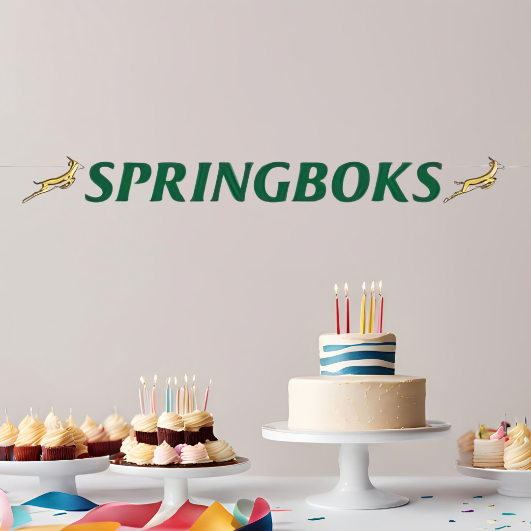 Springbok Themed Paper Banner – 2m