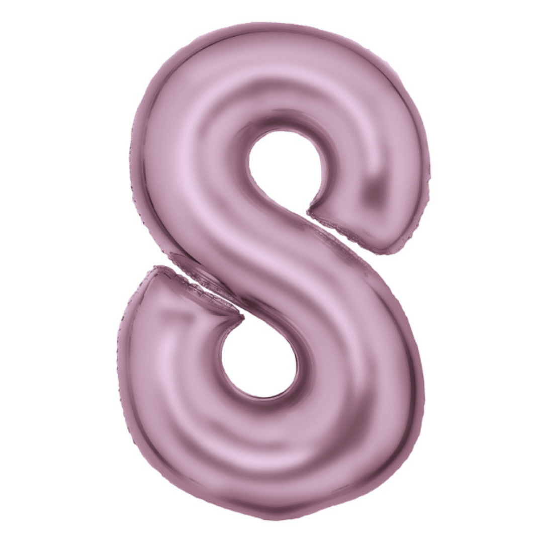 FOIL BALLOON LARGE PASTEL PINK EIGHT 8