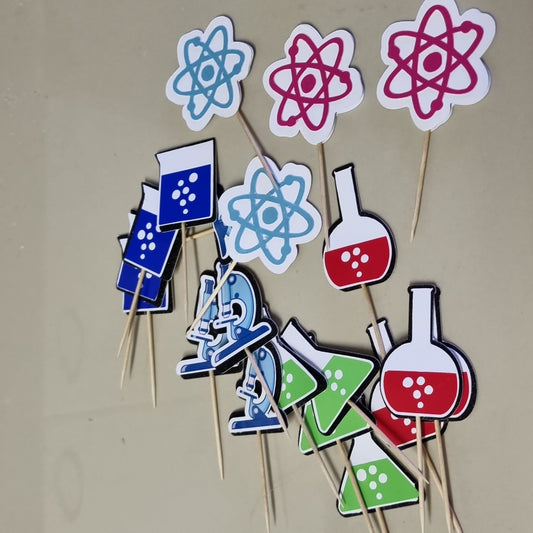 SCIENCE CUPCAKE MINI TOPPER |Personalized Party Decor South Africa