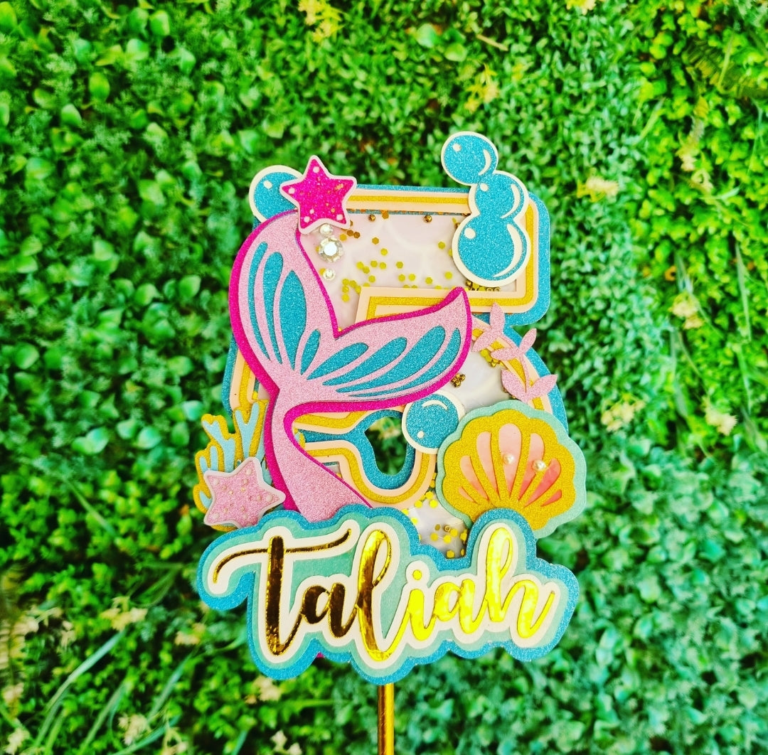 MERMAID CAKE TOPPER B