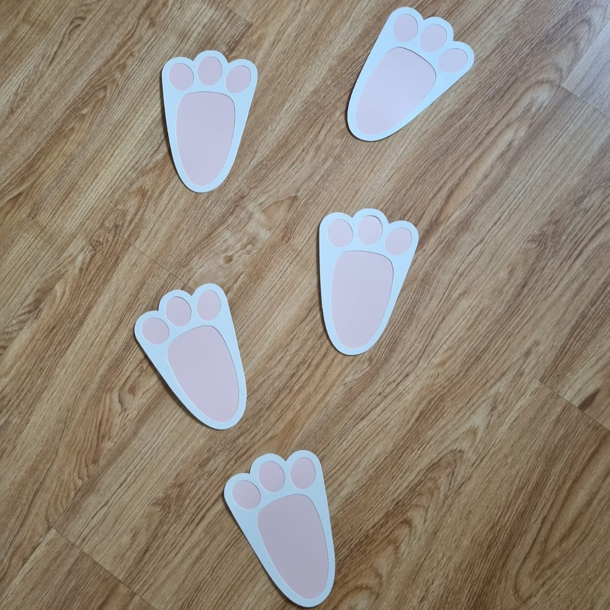 Bunny Rabbit Foot Prints Easter Decor Set of 10
