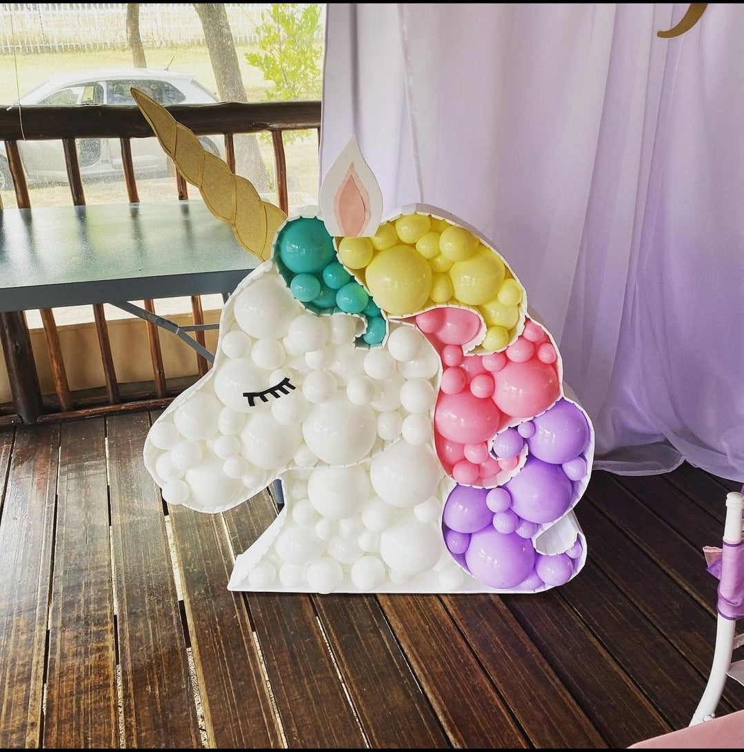 UNICORN BALLOON MOSAIC Numbers and Letters 90cm Tall. Birthday Decor, Baby Shower Bridal Shower, Wedding, Engagements, Proposal, special occasion,