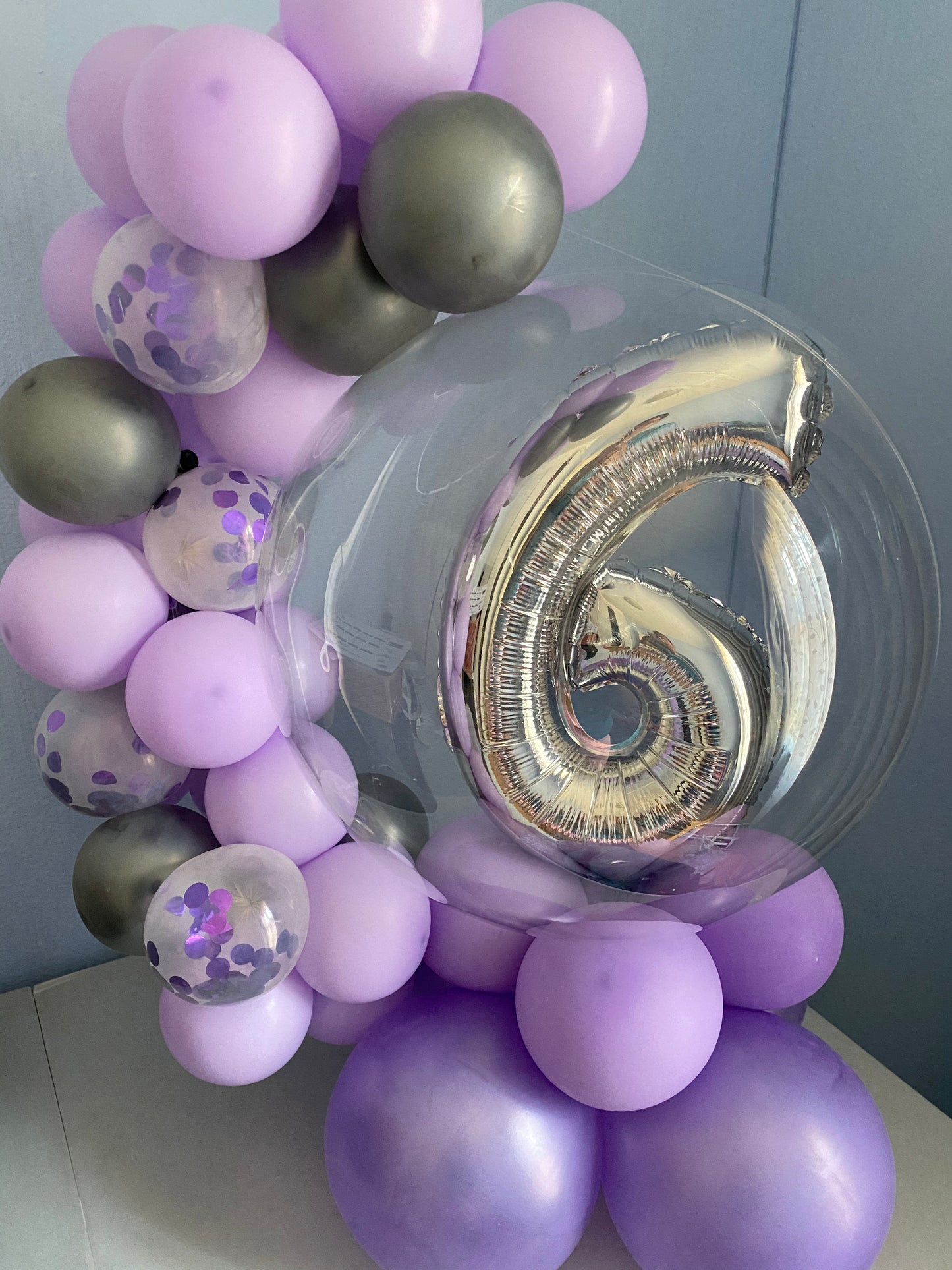 PANSY BALLOON BOUQUET Large Foil Number Balloon Bouquet with mini garland Birthday Decor, Baby Shower, Bridal Shower, Special Occasion