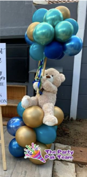 TEDDY BEAR BALLOON BOUQUET EXCLUDING TEDDY. Birthday Decor, Baby Shower Bridal Shower, Wedding, Engagements, Proposal, special occasion,