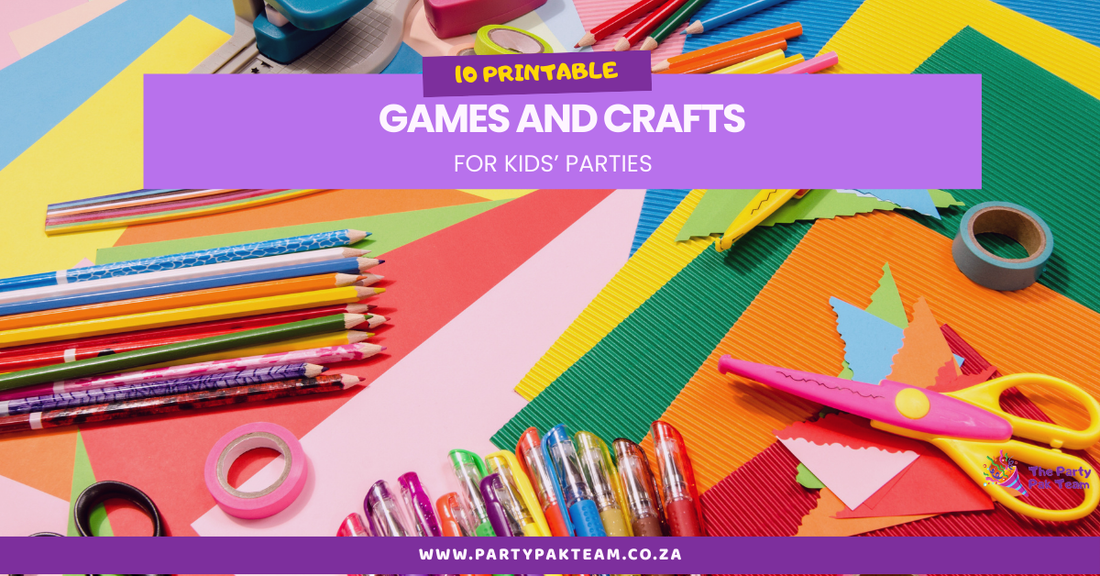 10 Printable Games and Crafts for Kids’ Parties