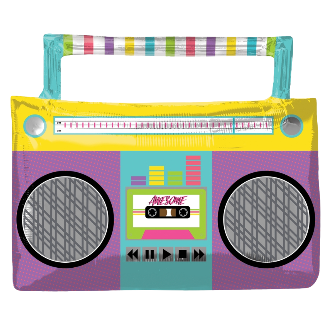 Awesome Party Disco Boombox Large SuperShape Foil Balloon