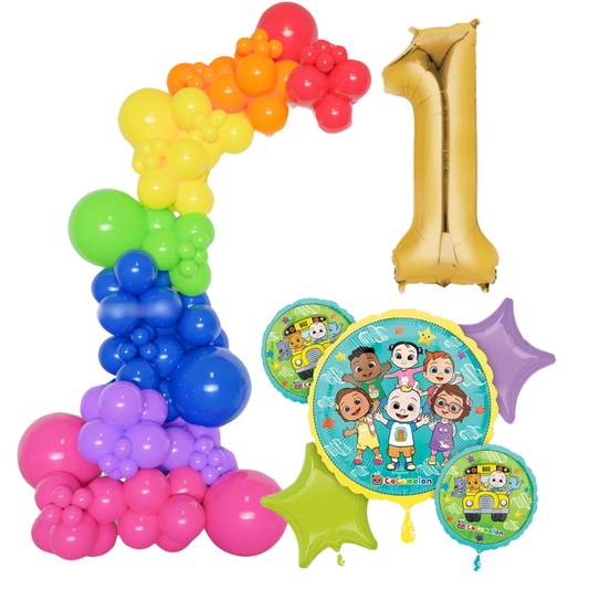 Cocomelon Themed  Rainbow Balloon Garland Kit Number 1