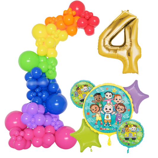 Cocomelon Themed  Rainbow Balloon Garland Kit Number 4