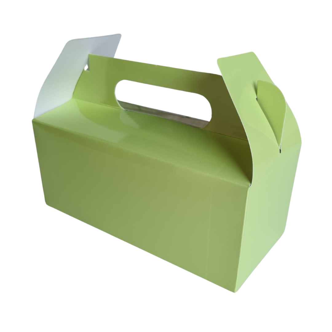 Plain Party Box Pack of 10 Lime Green