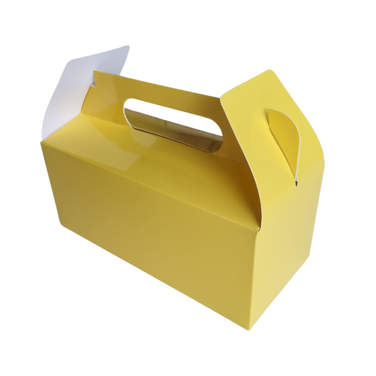 Plain Party Box Pack of 10 Yellow