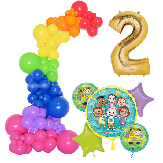 Cocomelon Themed  Rainbow Balloon Garland Kit Number 2